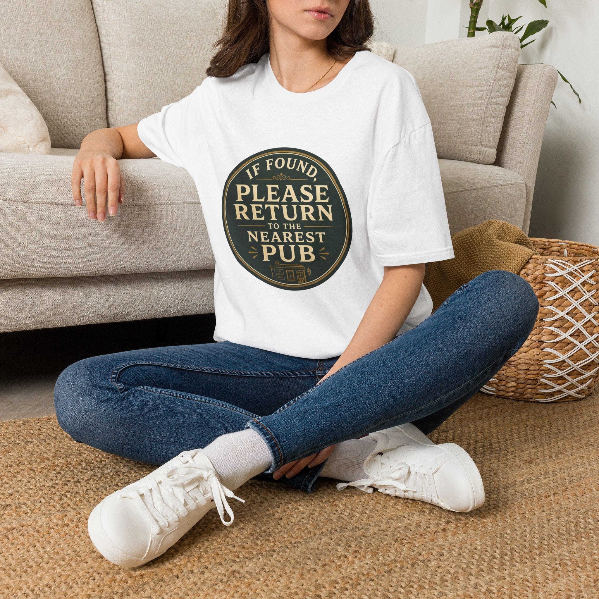 T-Shirt — "If Found Please Return to the Nearest Pub" Vintage Pub Graphic Tee