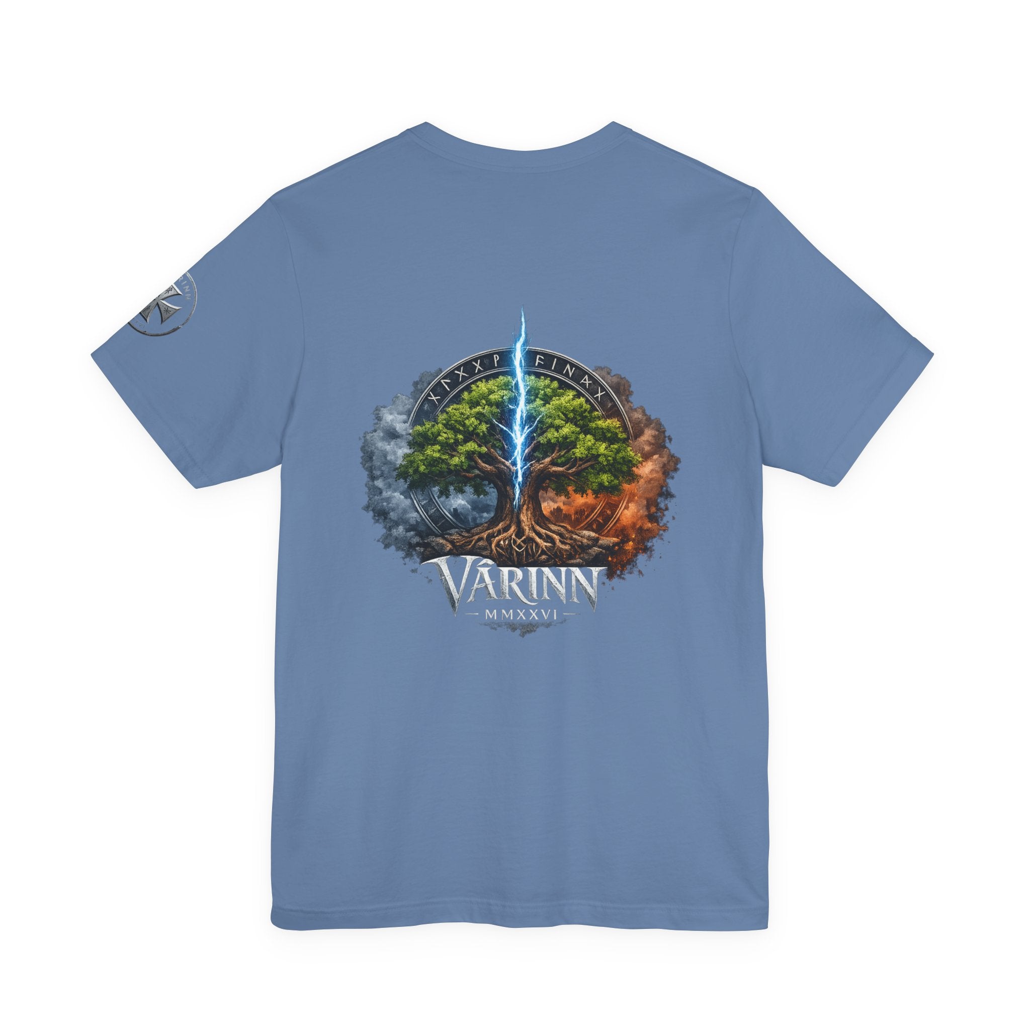 Viking Wolf & Yggdrasil Tee — Varinn Norse Mythology Graphic T-Shirt
