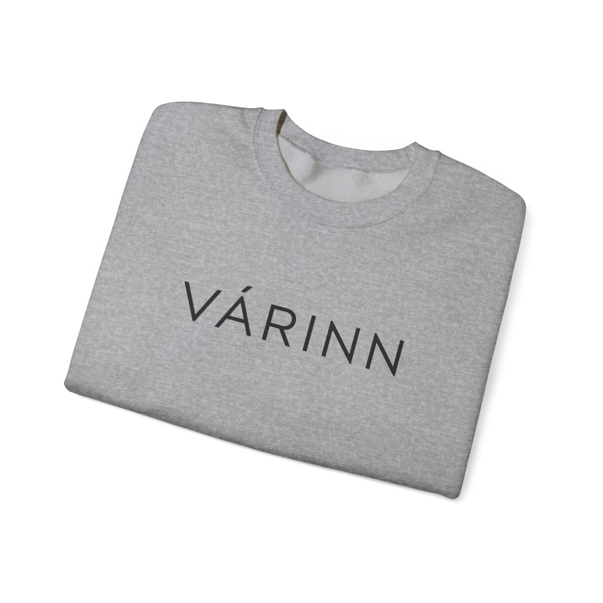 Várinn Minimal Logo Sweatshirt — Scandinavian-Inspired Cozy Crewneck