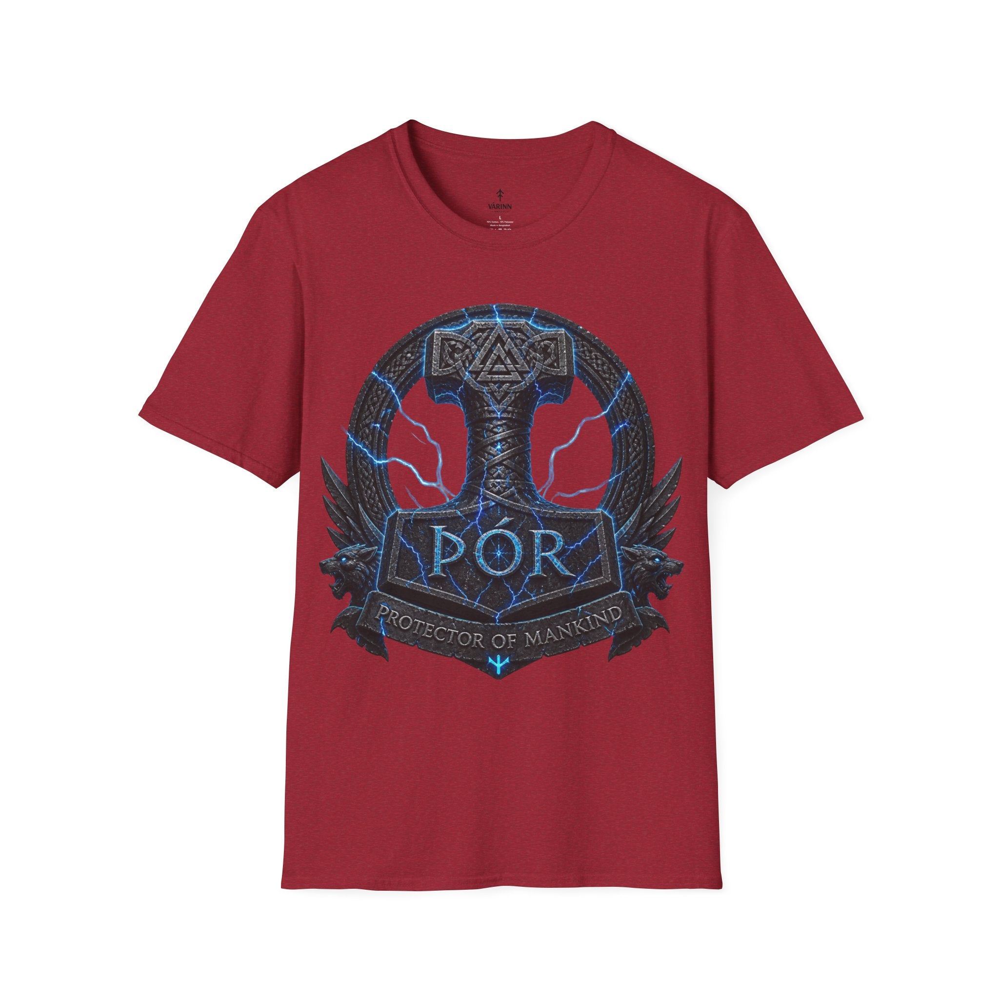 Thor Thunder Hammer T‑Shirt — Norse Rune Lightning Design