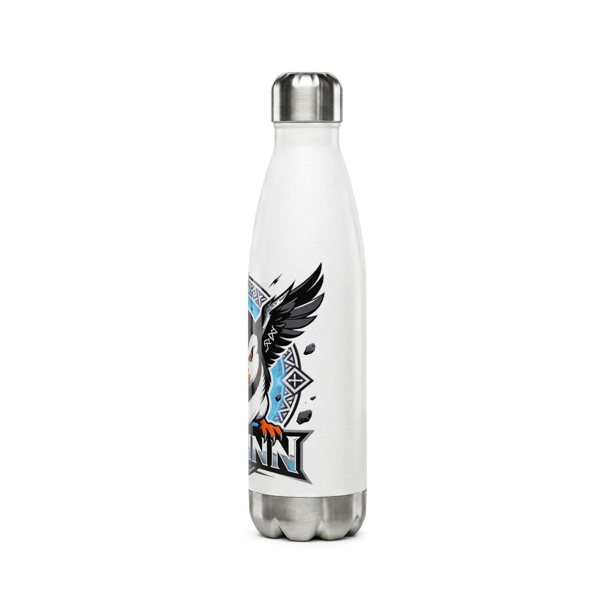 Penguin Mascot Stainless Steel Water Bottle — 17oz Insulated Sports Bottle