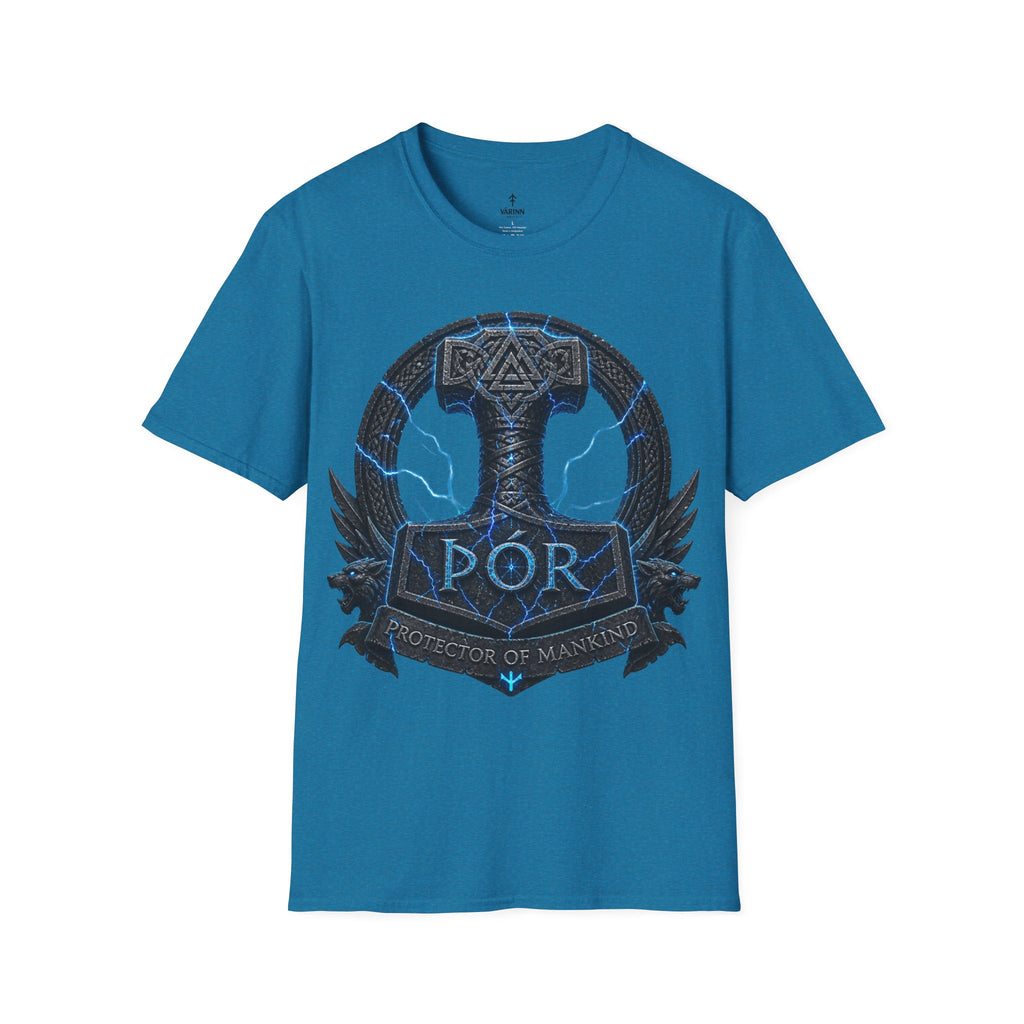 Thor Thunder Hammer T‑Shirt — Norse Rune Lightning Design