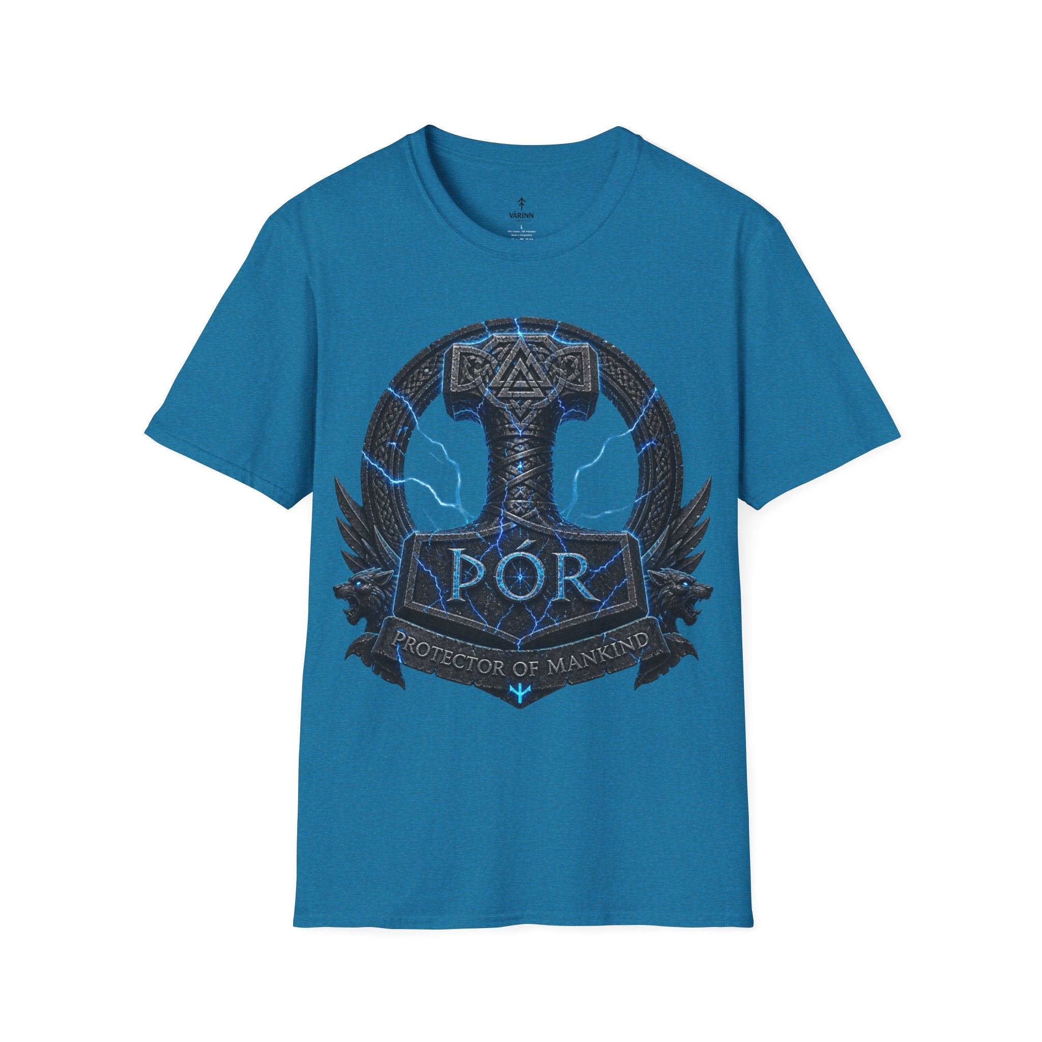 Thor Thunder Hammer T‑Shirt — Norse Rune Lightning Design