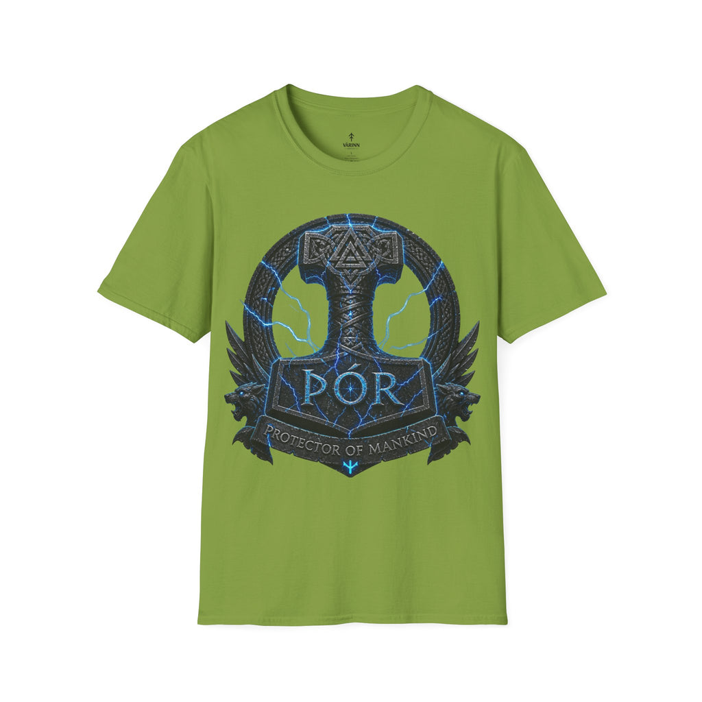 Thor Thunder Hammer T‑Shirt — Norse Rune Lightning Design