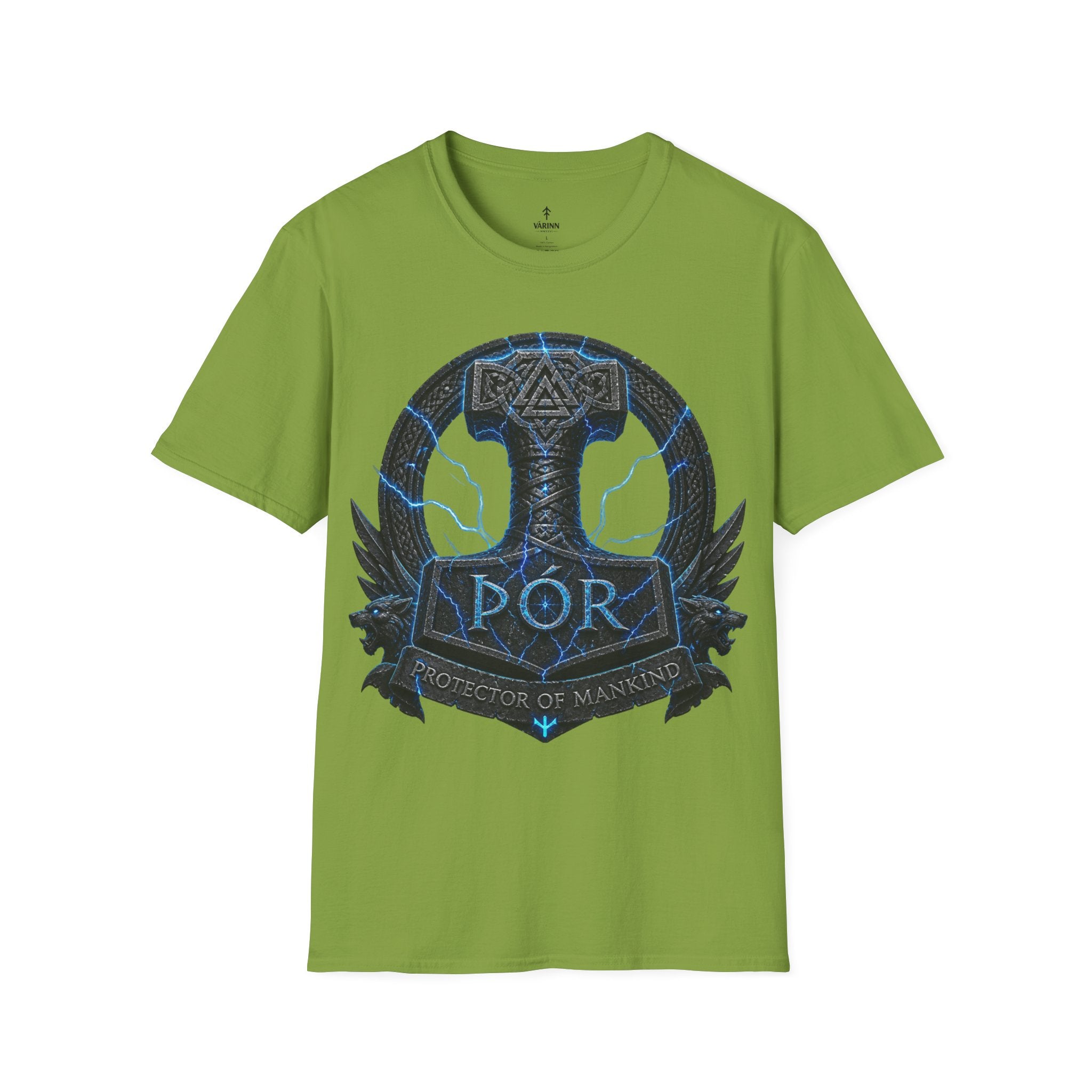 Thor Thunder Hammer T‑Shirt — Norse Rune Lightning Design