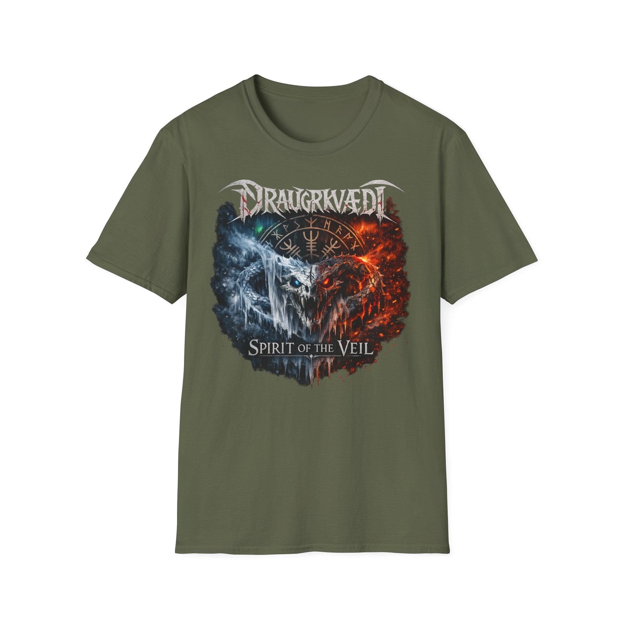 Viking Metal Band T-Shirt — Draugrkvædi 'Spirit of the Veil' Graphic Tee