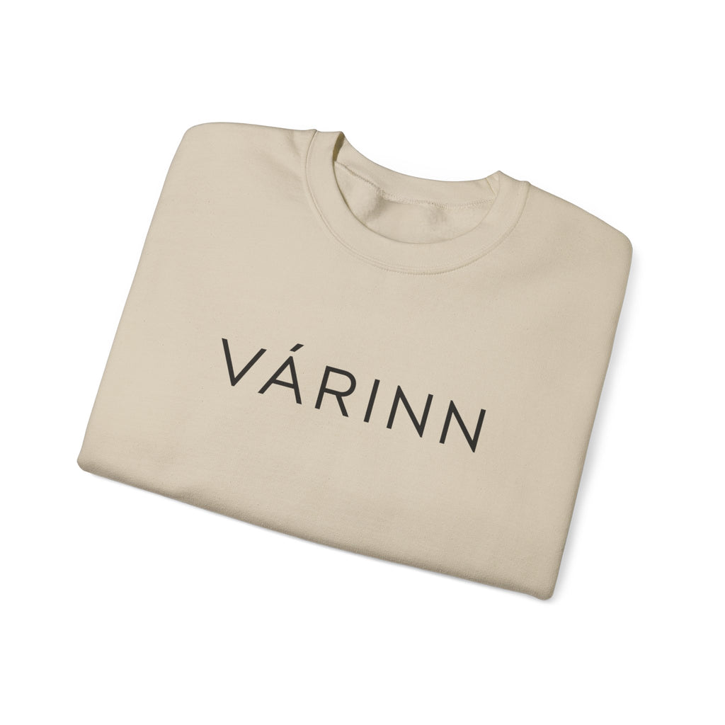 Várinn Minimal Logo Sweatshirt — Scandinavian-Inspired Cozy Crewneck