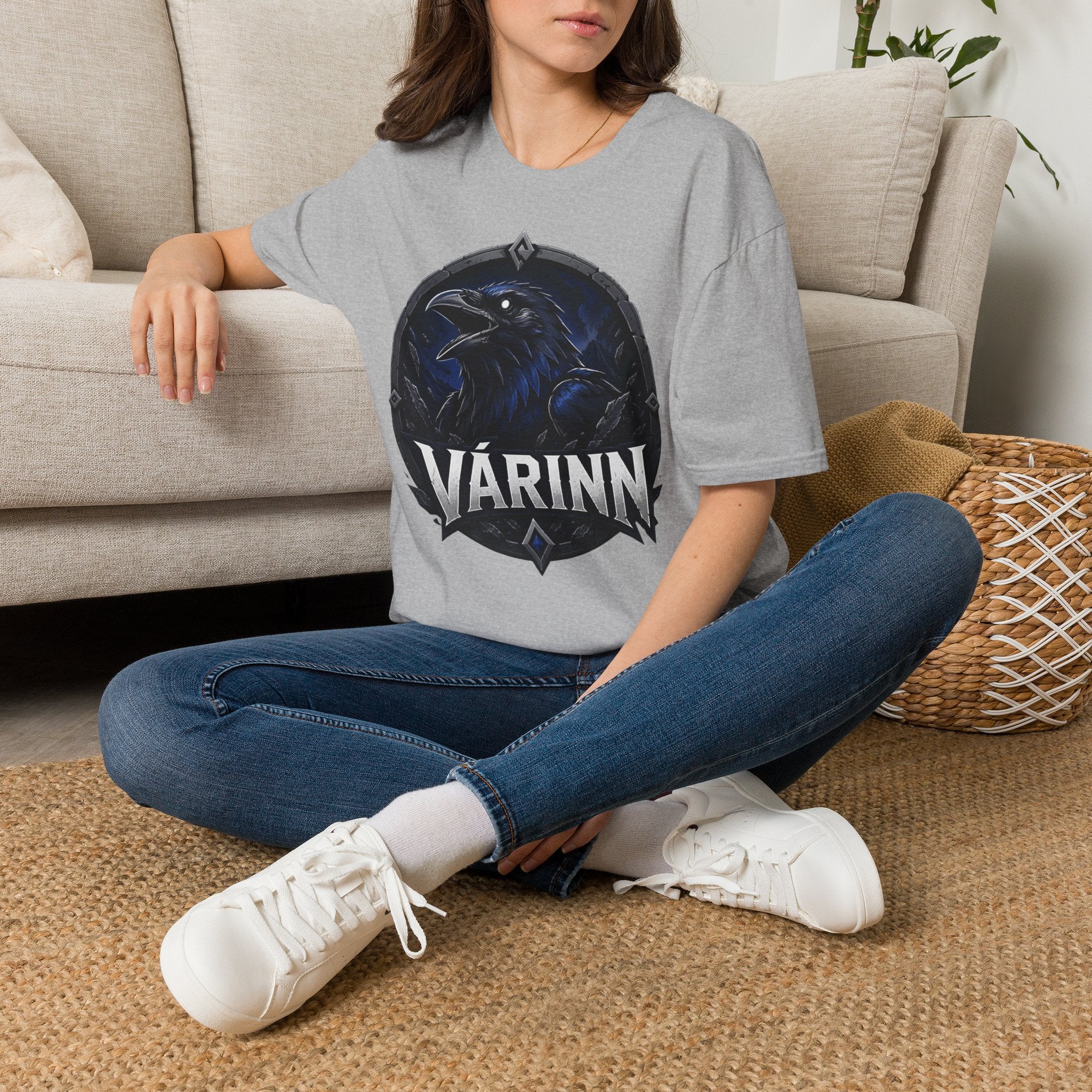 Raven Crest T-Shirt — Várinn Norse Raven Graphic Tee