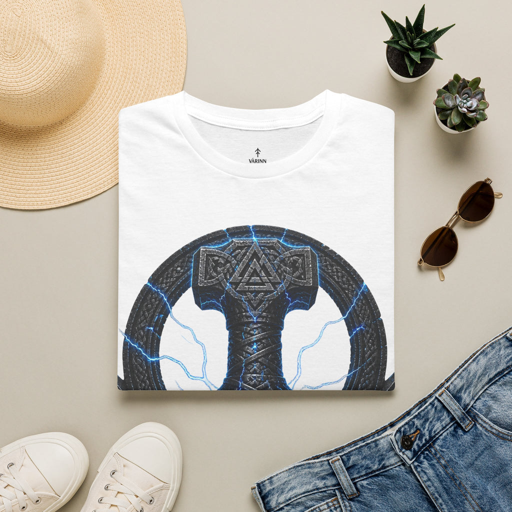 Thor Thunder Hammer T‑Shirt — Norse Rune Lightning Design