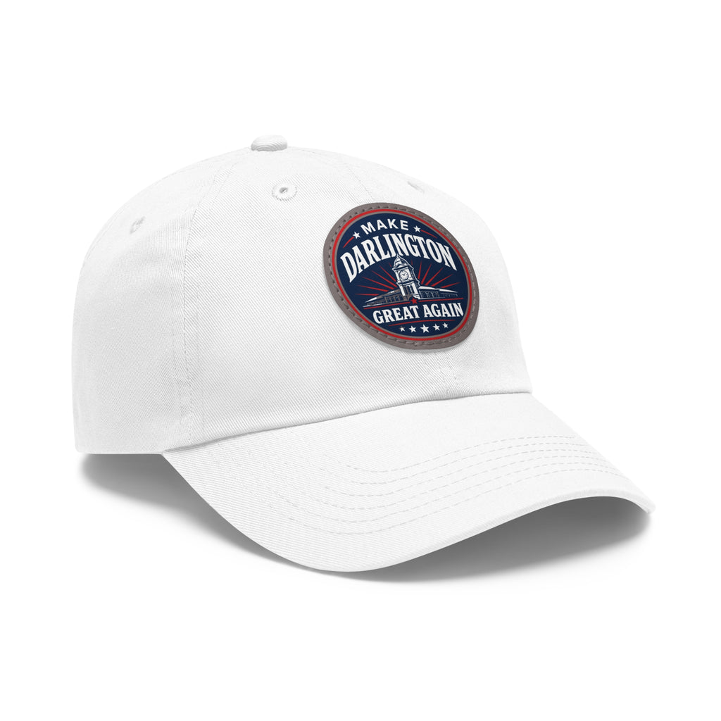 Dad Hat — "Make Darlington Great Again" Round Leather Patch Cap
