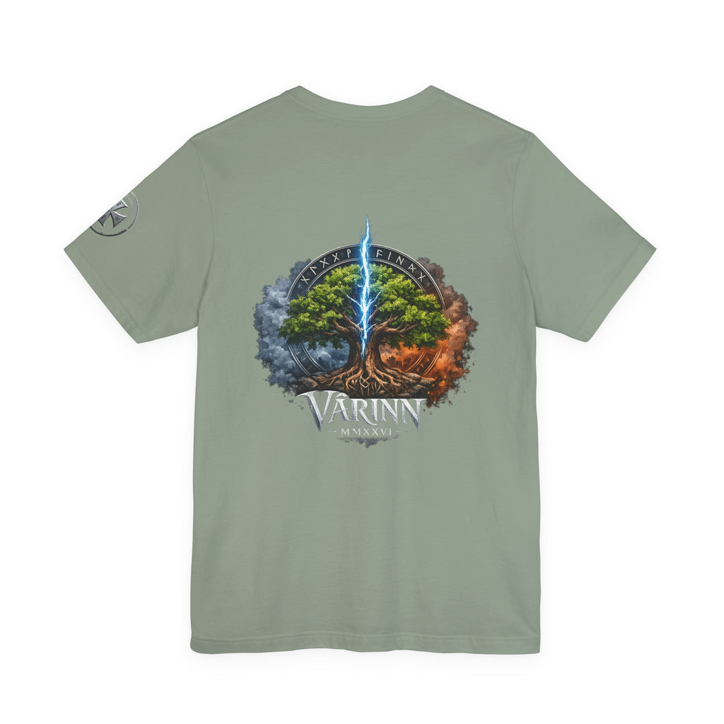 Viking Wolf & Yggdrasil Tee — Varinn Norse Mythology Graphic T-Shirt