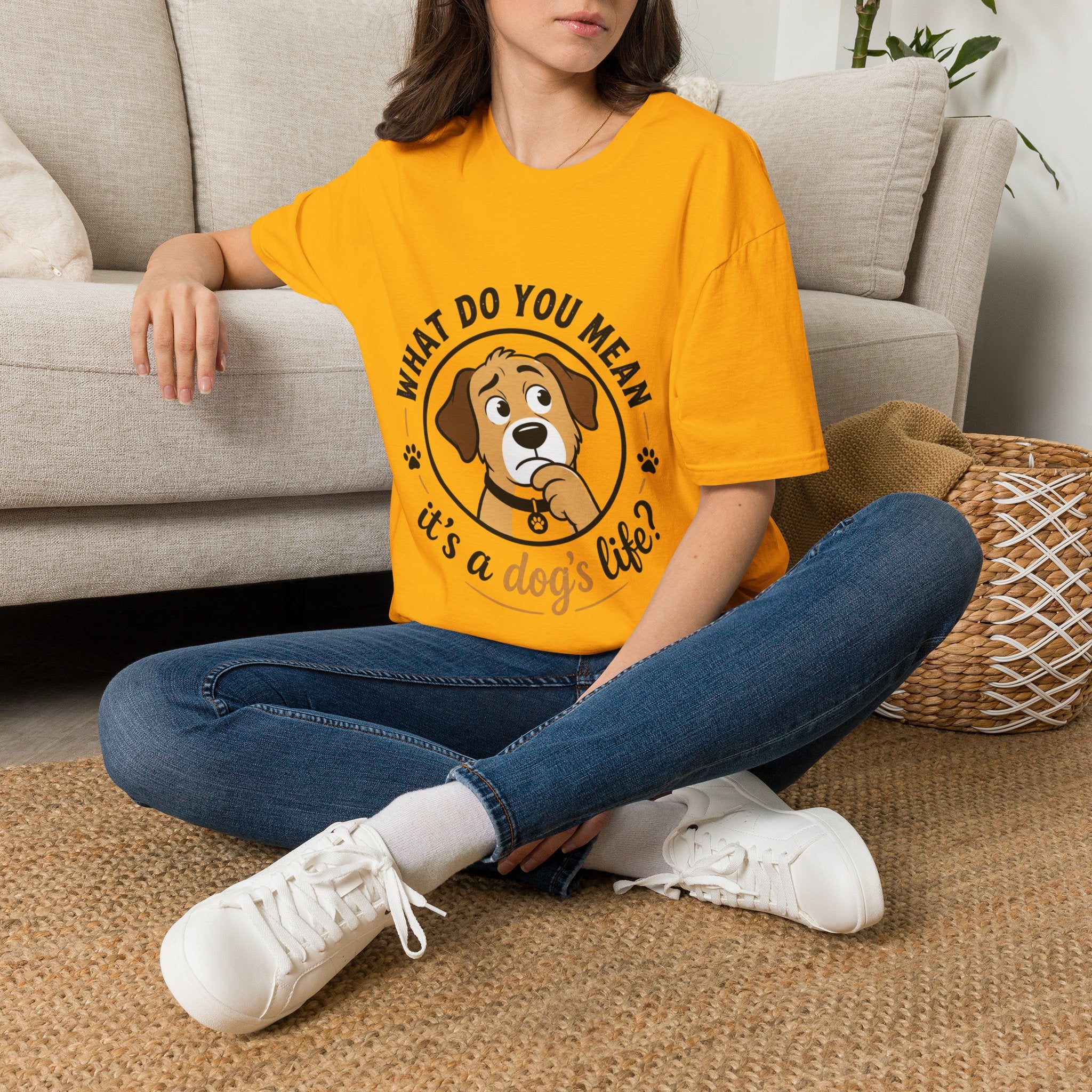 Dog T‑Shirt — “What Do You Mean It’s a Dog’s Life?” Cute Puppy Graphic Tee