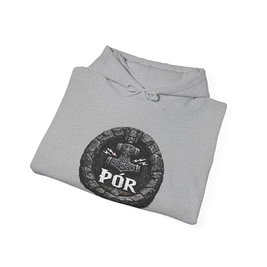 Viking Sigil Hoodie — "Þór" Norse Hammer Graphic Sweatshirt