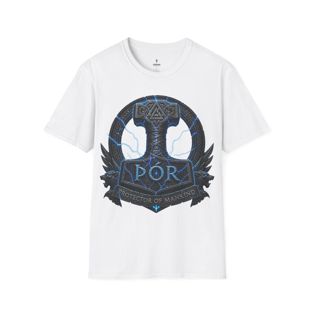 Thor Thunder Hammer T‑Shirt — Norse Rune Lightning Design