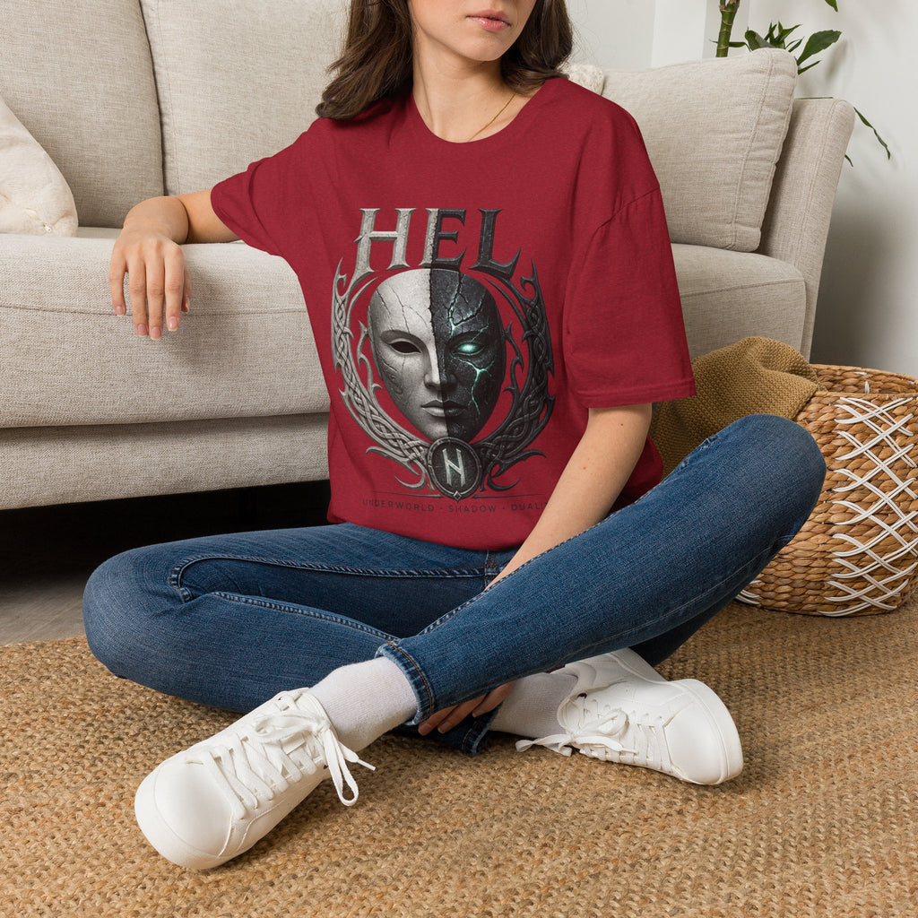 Hel Mythic Mask T-Shirt — Norse Goddess Hel Fantasy Tee