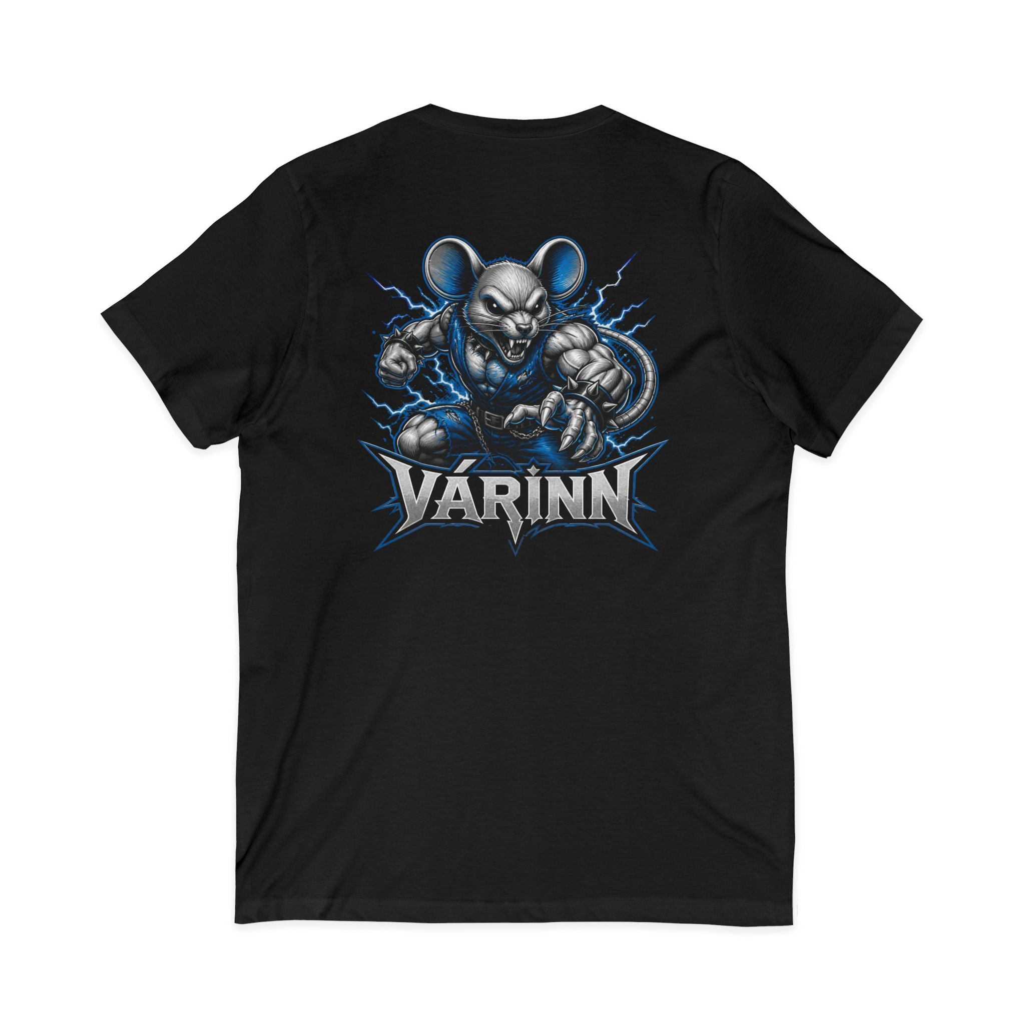 Varinn Heavy Metal Mouse Graphic V-Neck Tee