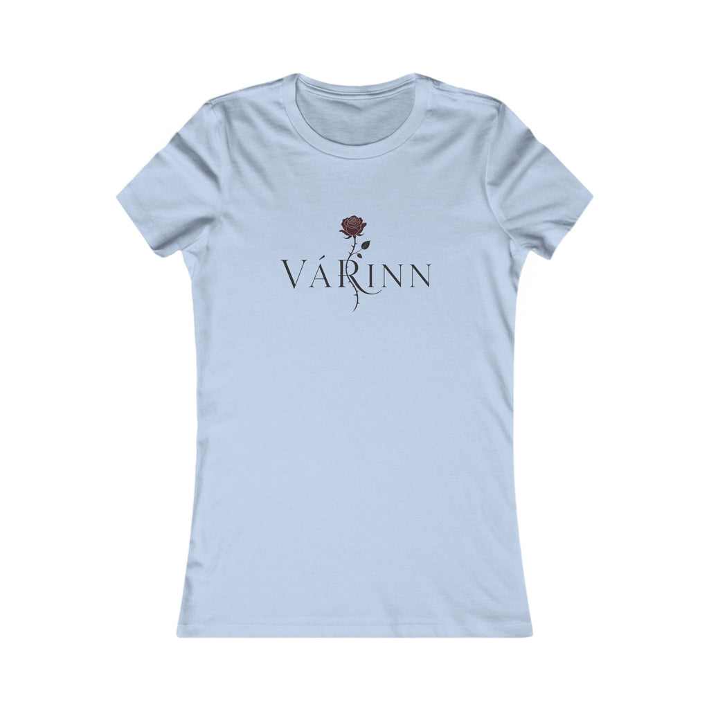 Várinn Rose Women’s Tee — Minimal Nordic Floral Shirt