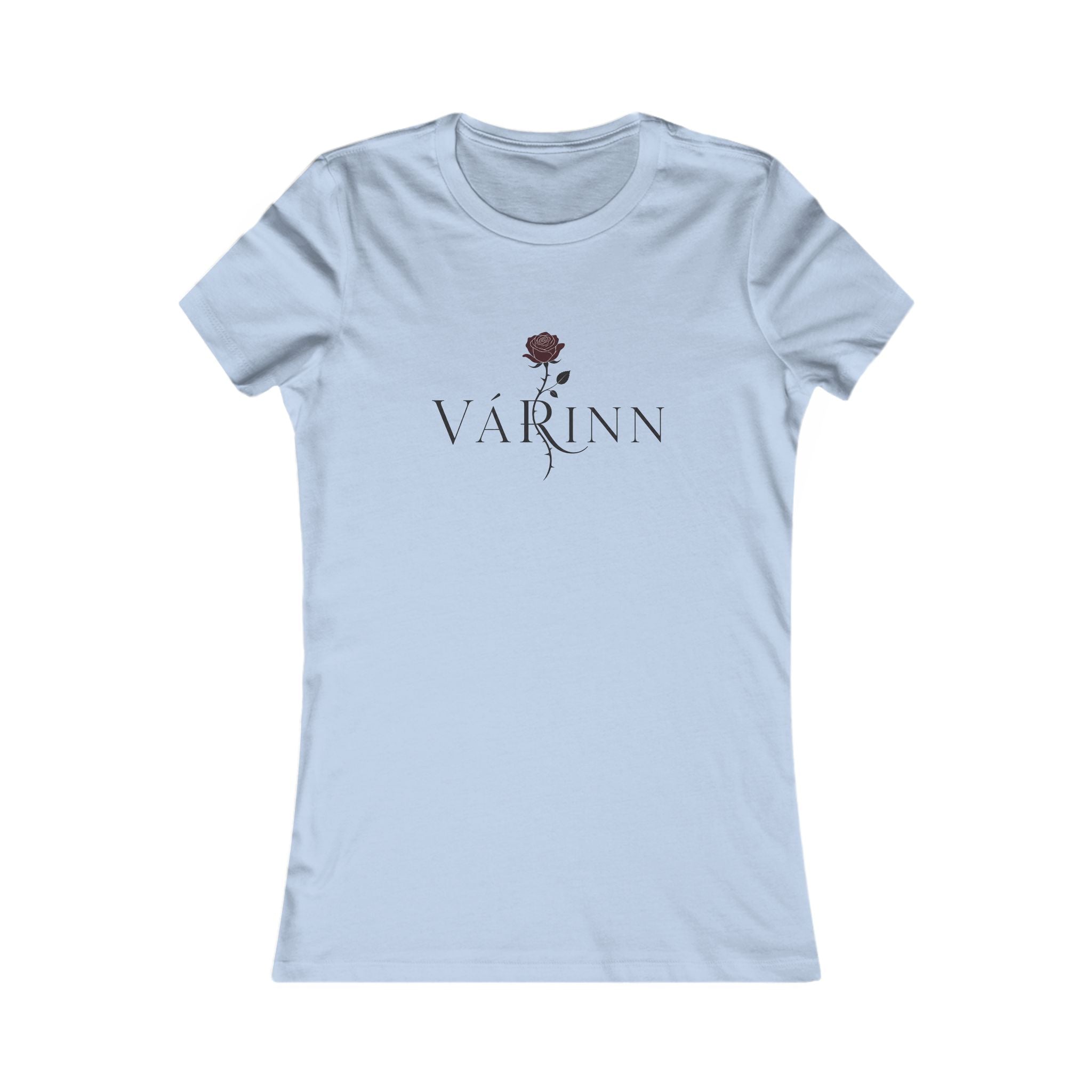 Várinn Rose Women’s Tee — Minimal Nordic Floral Shirt
