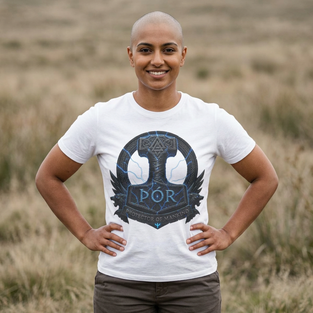 Thor Thunder Hammer T‑Shirt — Norse Rune Lightning Design