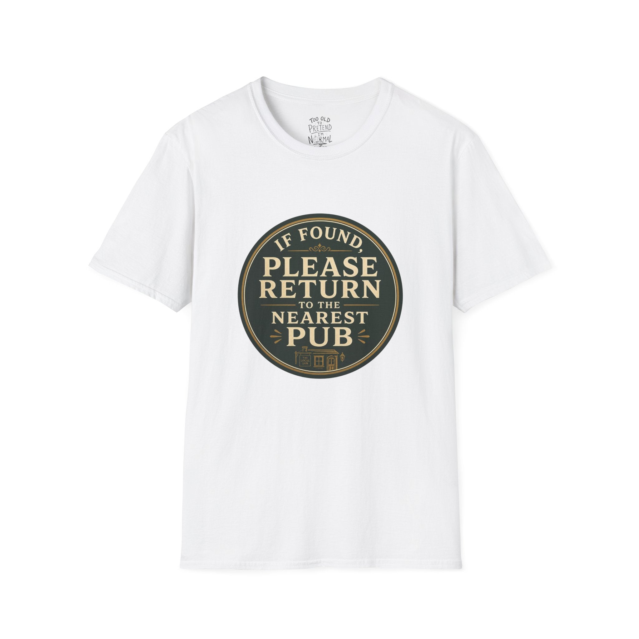 T-Shirt — "If Found Please Return to the Nearest Pub" Vintage Pub Graphic Tee