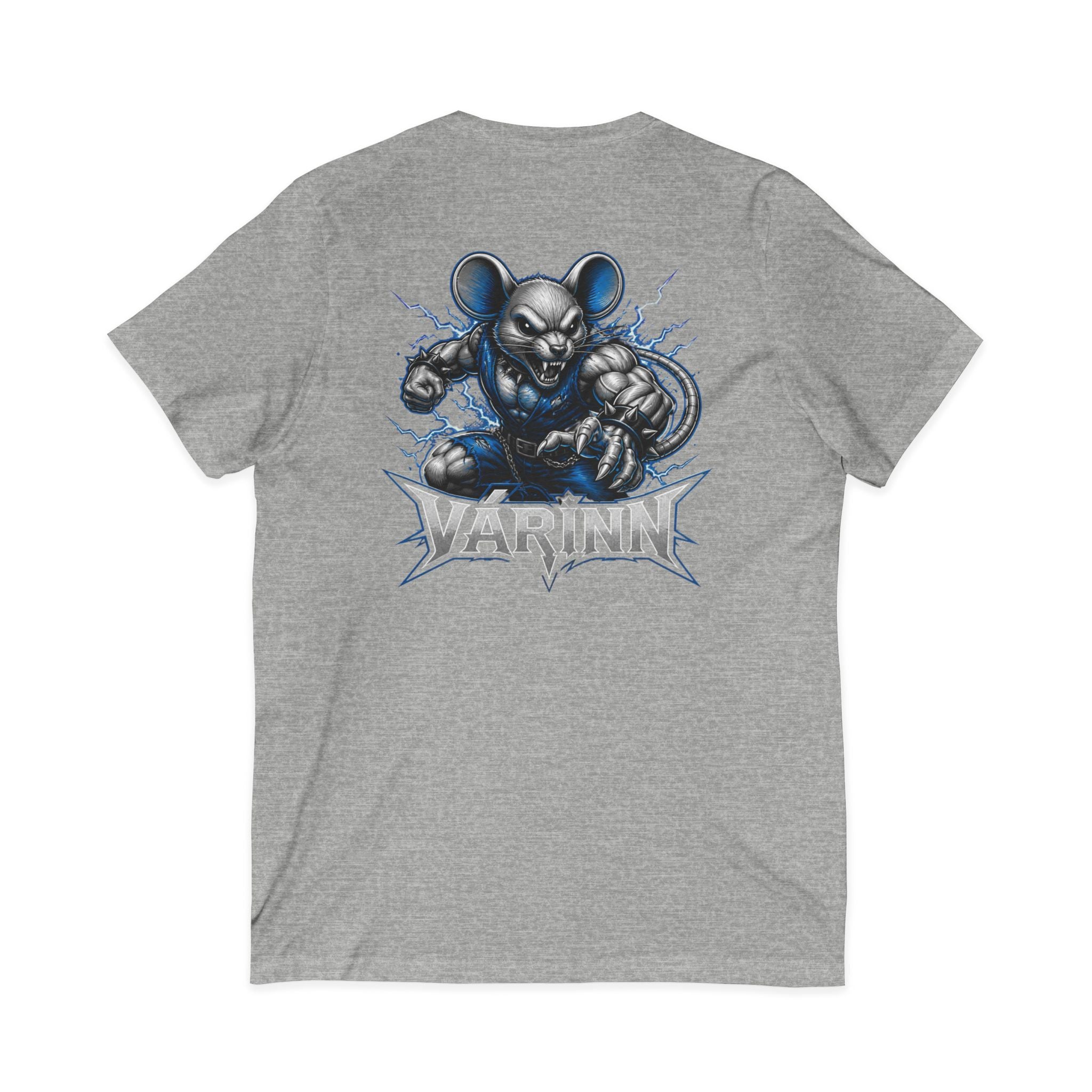 Varinn Heavy Metal Mouse Graphic V-Neck Tee