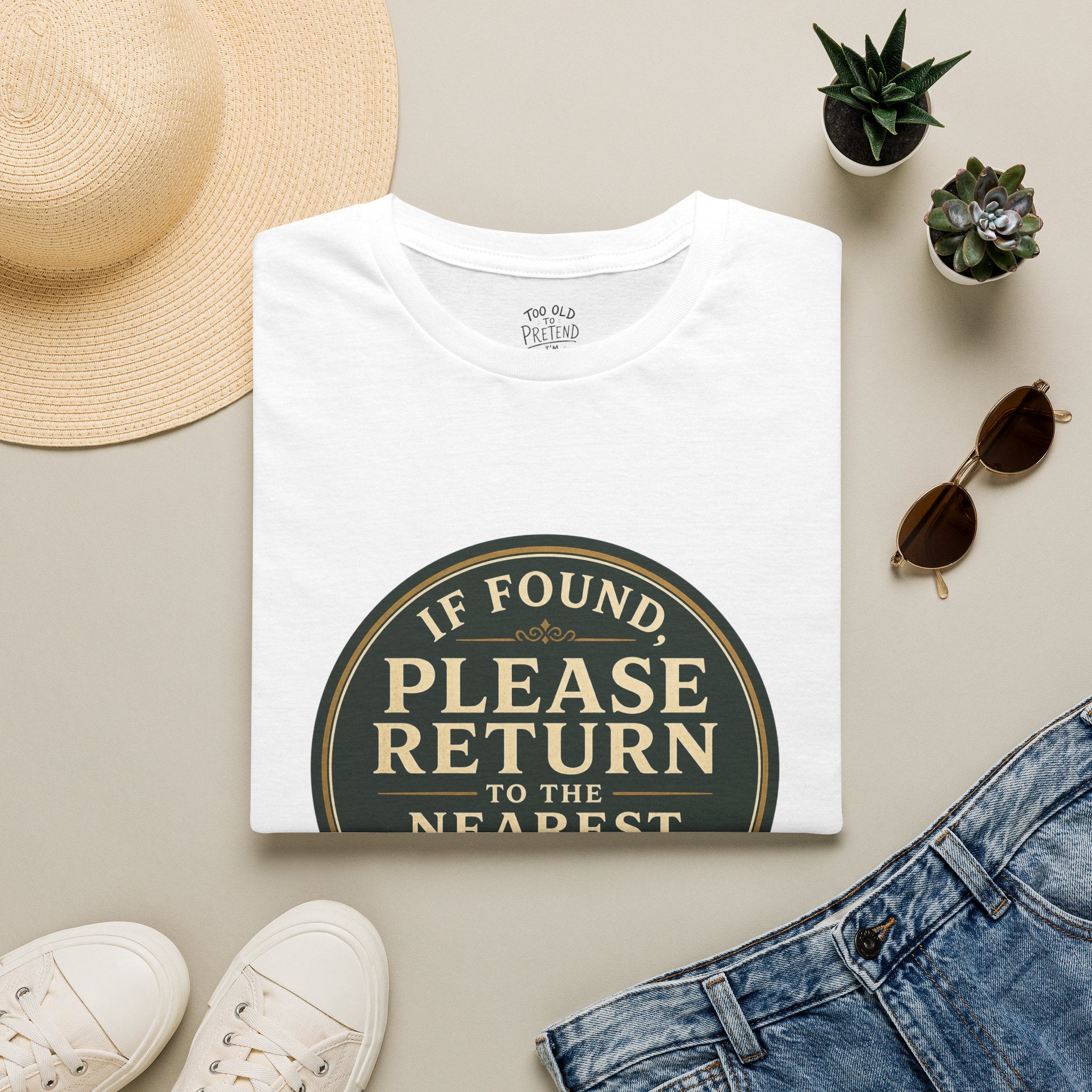 T-Shirt — "If Found Please Return to the Nearest Pub" Vintage Pub Graphic Tee
