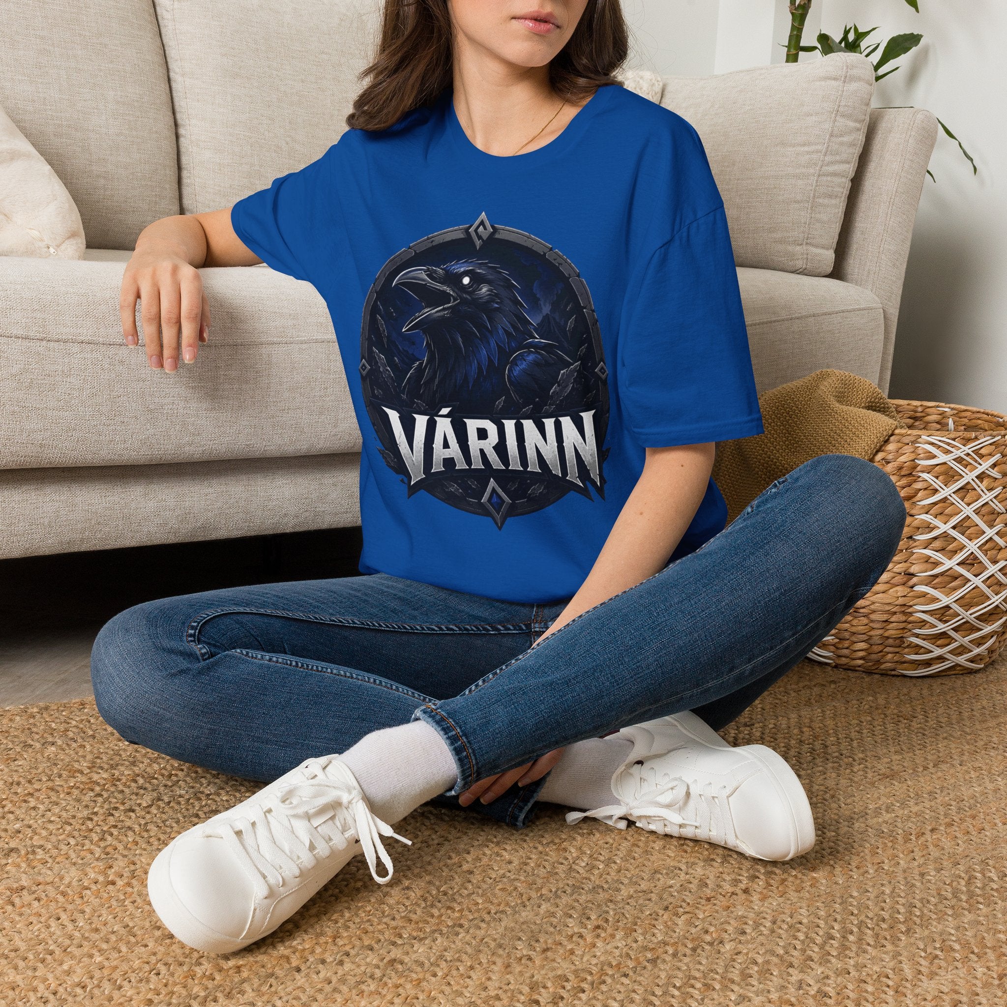 Raven Crest T-Shirt — Várinn Norse Raven Graphic Tee
