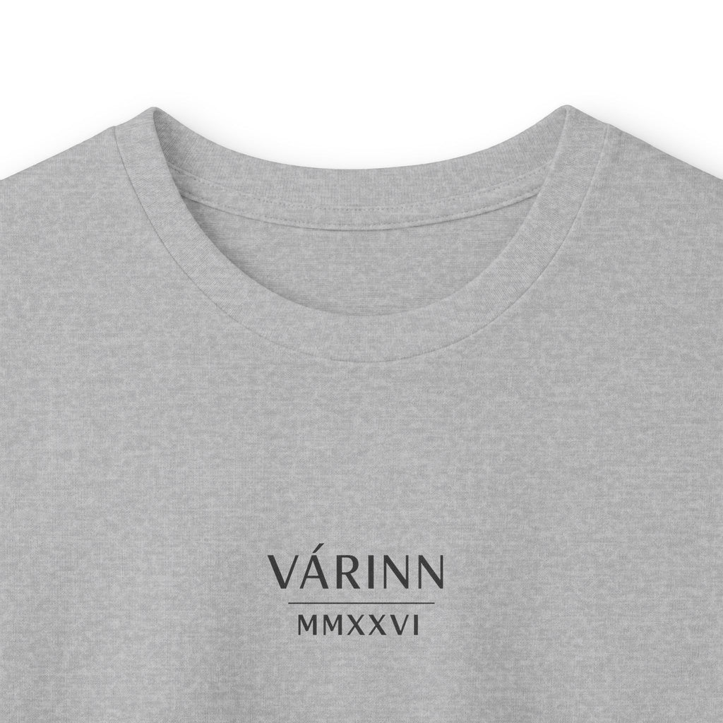 Long Sleeve Tee — Varinn Outdoor Badge Logo (Heather Gray)