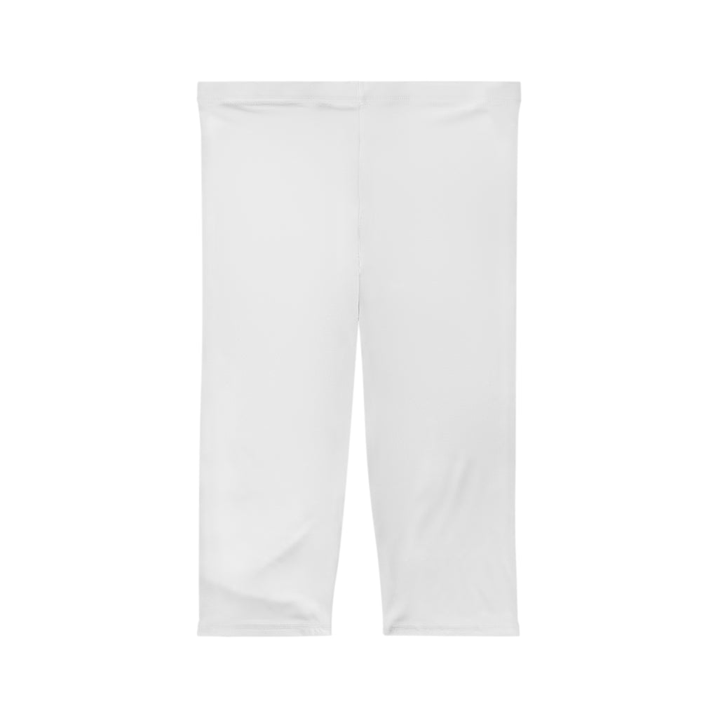 VÁRINN Vertical Logo Capri Leggings — Minimal White Activewear