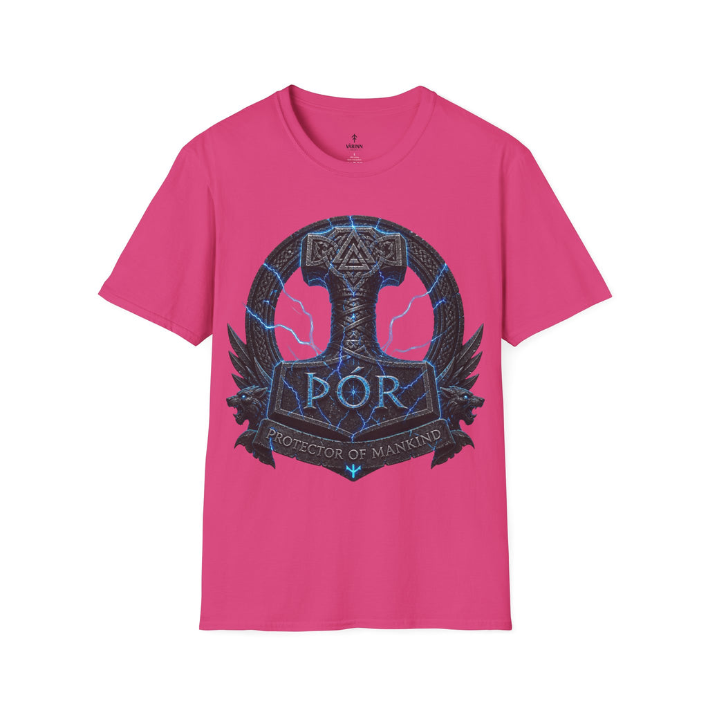 Thor Thunder Hammer T‑Shirt — Norse Rune Lightning Design