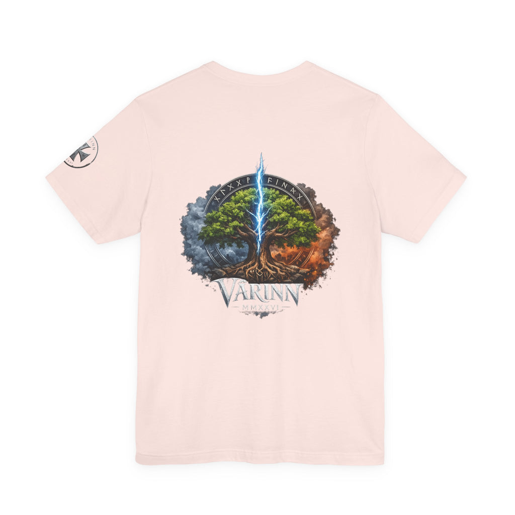 Viking Wolf & Yggdrasil Tee — Varinn Norse Mythology Graphic T-Shirt