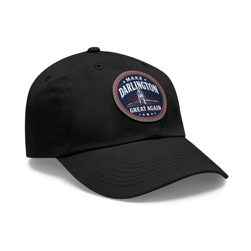 Dad Hat — "Make Darlington Great Again" Round Leather Patch Cap