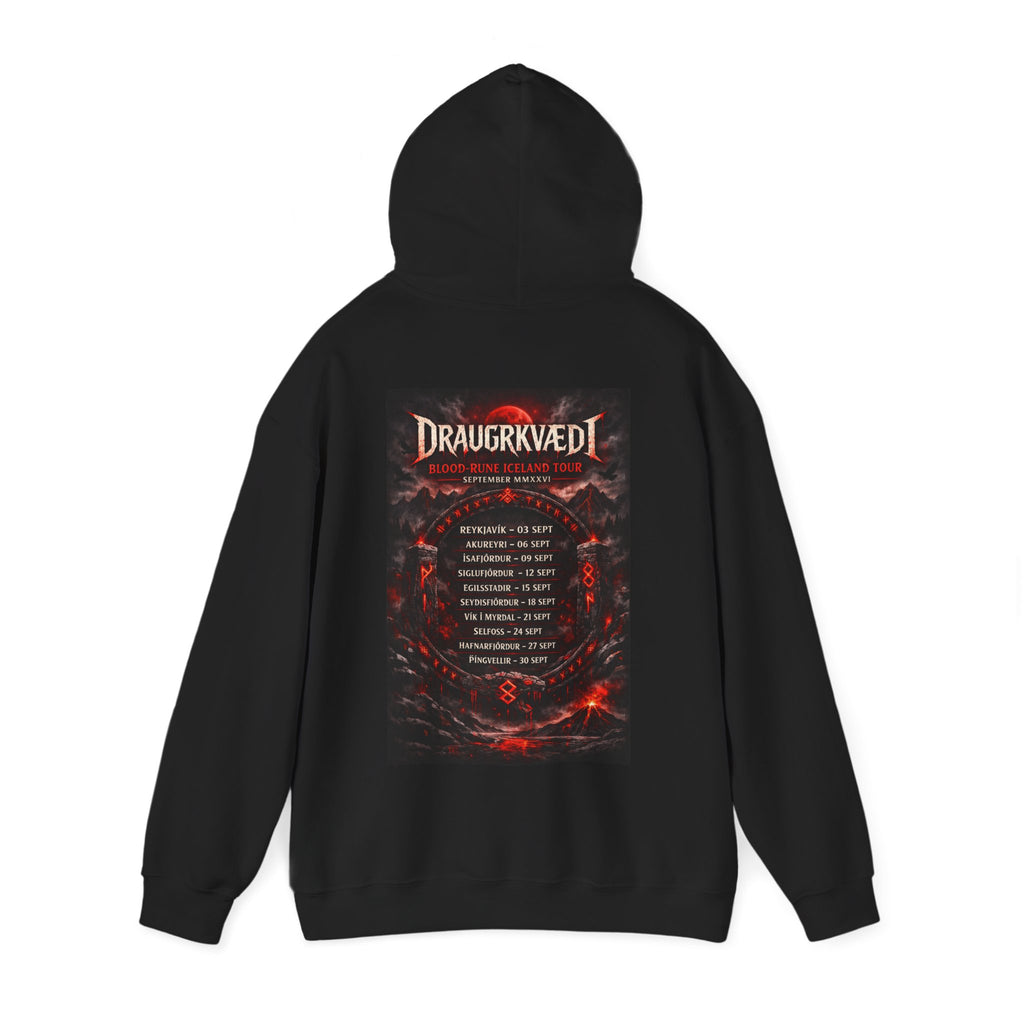 Draugrkvædi Band Tour Hoodie — Viking Metal Concert Pullover