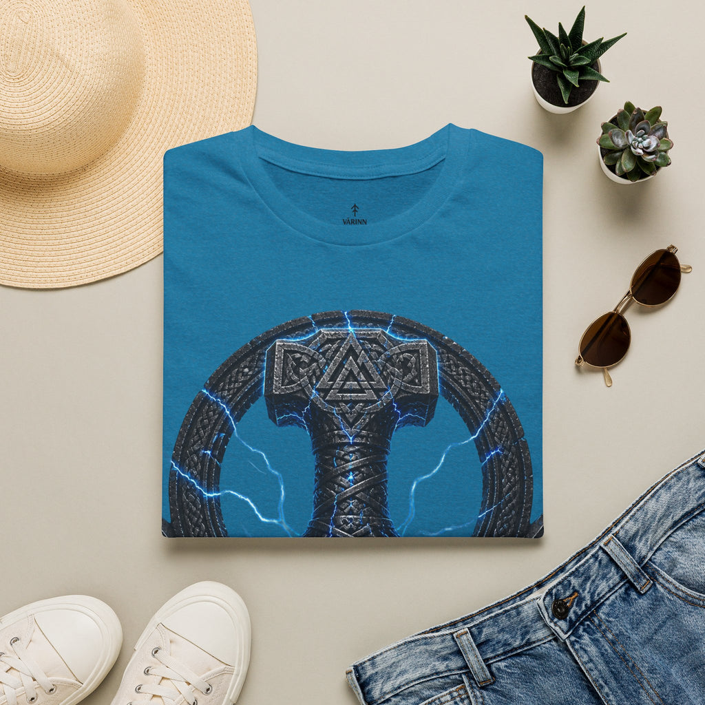 Thor Thunder Hammer T‑Shirt — Norse Rune Lightning Design