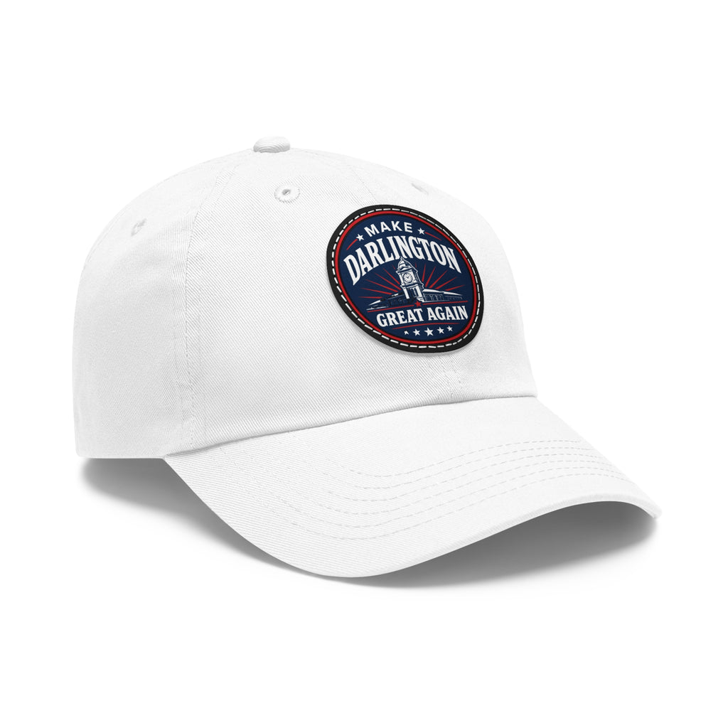 Dad Hat — "Make Darlington Great Again" Round Leather Patch Cap